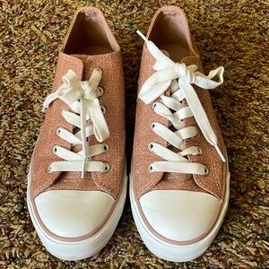 Champagne Glitter Sneakers size 9